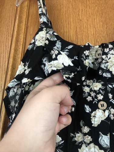 Almost Famous Damen Blumen Tank Top Gr. XXL mit Bindeband und Holzknöpfen - Bild 2 von 7