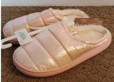 Girls Capelli New York Unicorn Scuff Slippers Size L 1/2 XL 3/4 fleece lining NW
