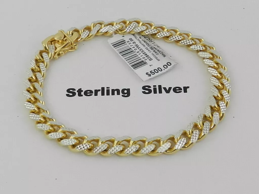 Gold over silver cuban link chain sale