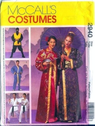 McCalls 2940 Costume Sewing Pattern Ninja Geisha Karate Oriental Adult 38 44