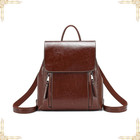 Women GENUINE LEATHER Backpack Large Capacity Soft Shoulder Travel Bag