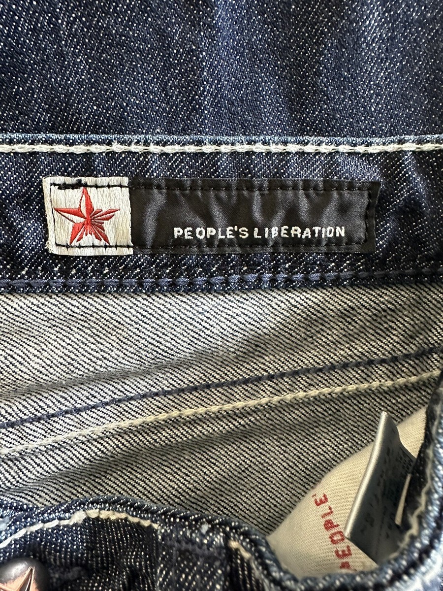 Jean Clouté & Strass People's Liberation Bella – Taille 26, Coupe Bootcut, Délavé – Occasion TB