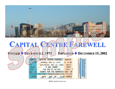Capital Centre Landover Maryland Implosion Souvenir - RARE 1 OF 2