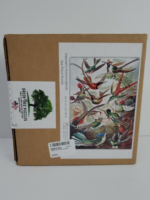 Green Tree Puzzles Haeckel s Hummingbirds Jigsaw Wooden Puzzle 144 Pcs. Nat. Vtg