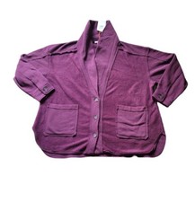 Knox Rose Plum Buttin Down Sweater Size 2X NEW