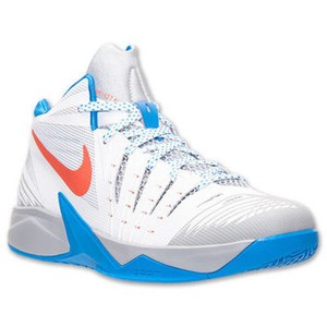 orange blue and white basketball shoes