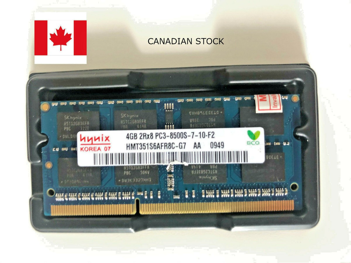 Hynix 4GB DDR3 1066Mhz RAM PC3 8500S Notebook Sodimm Memory Laptop