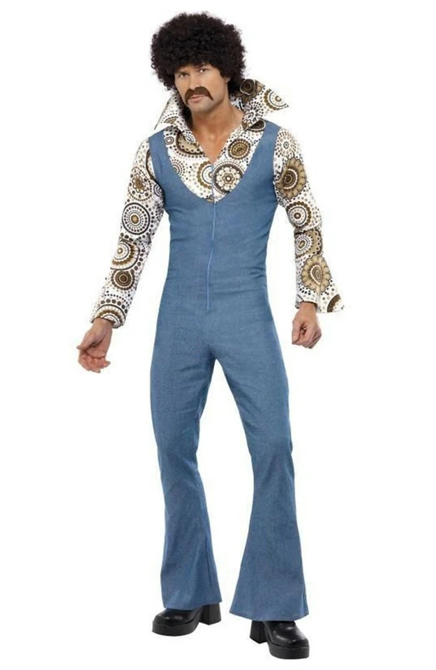 Para Hombres 60s 70s 1960s Hippie Groovy Disfraz Halloween Retro Hippy Disco Vestido Elegante Foto 3 de 4