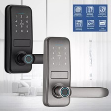 Smart Electronic Door Lock WIFI Tuya APP Fingerprint IC Card Password NFC NEW