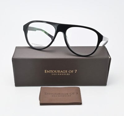 ENTOURAGE OF 7 Brille Farley 01-01 Tropfen Pilot Glanz Schwarz Exklusiv Japan