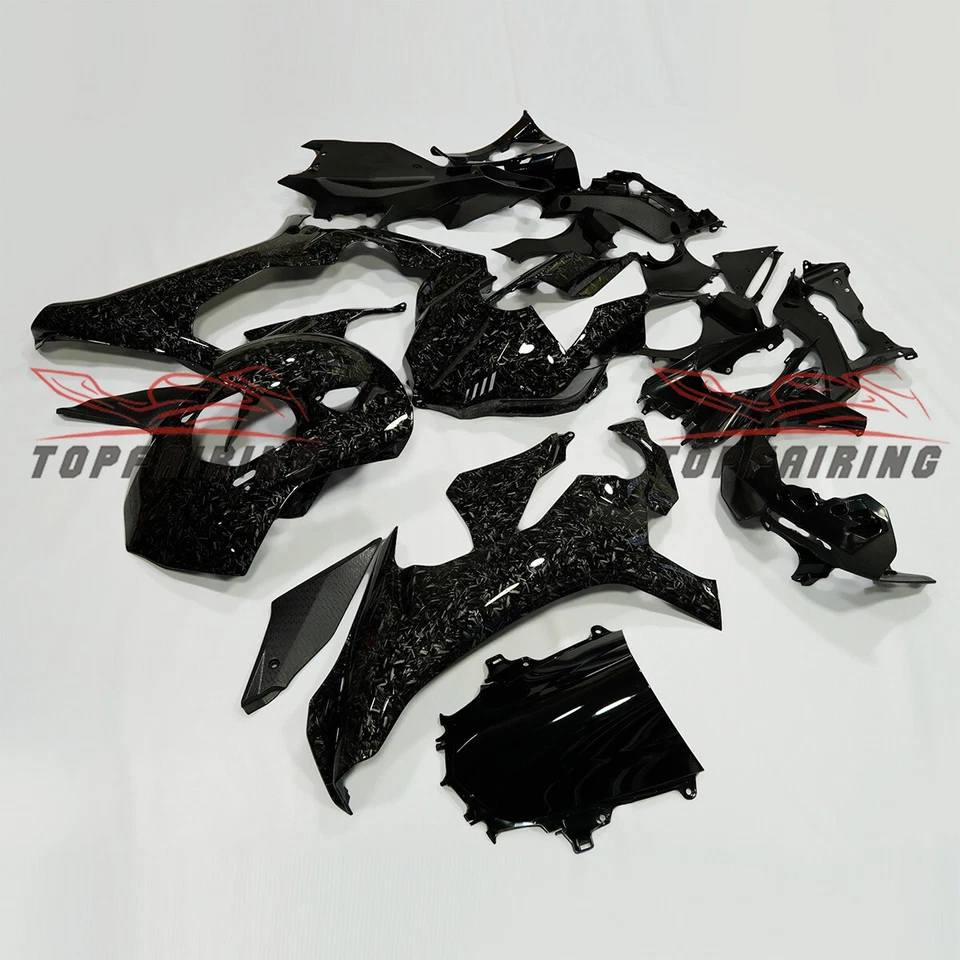 Kit de carenado de inyección de fibra de carbono forjado negro para Yamaha YZF R1 2015-2019/R1M Foto 2 de 4