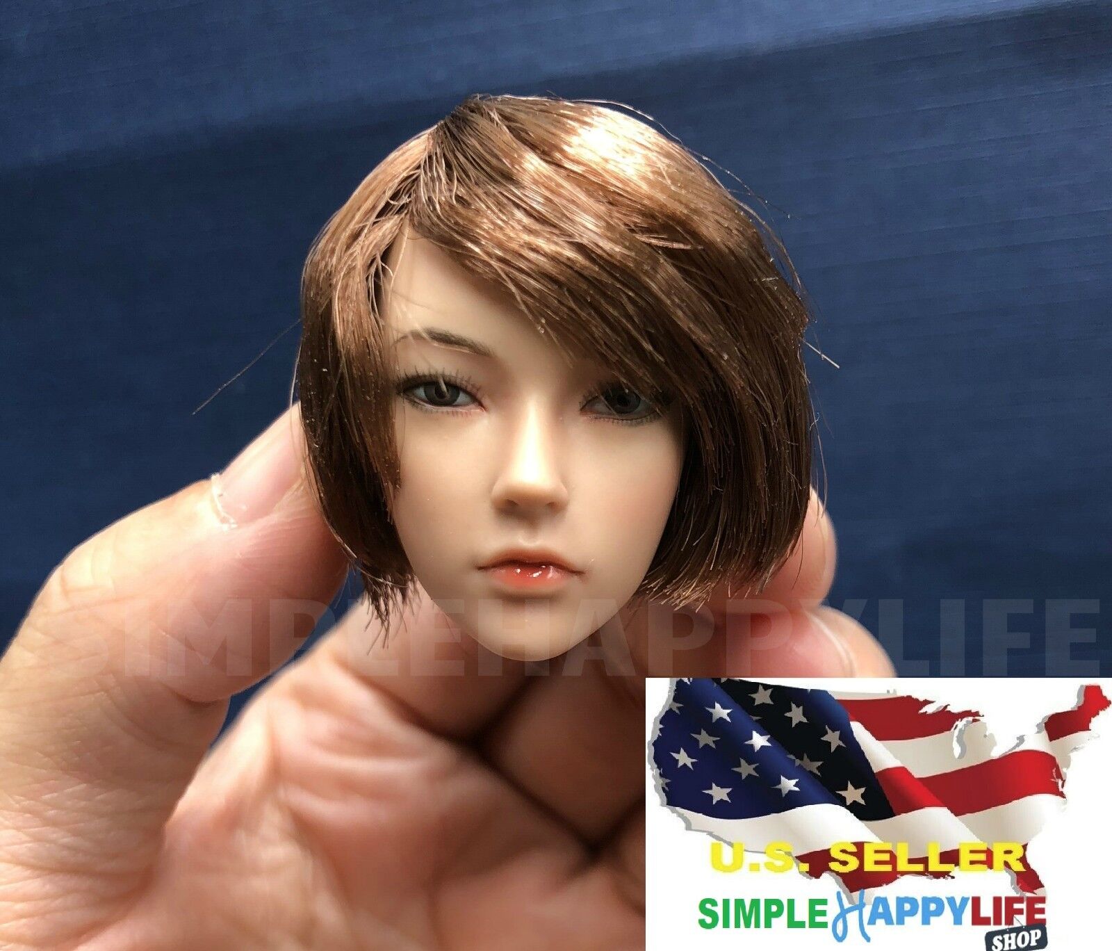 1/6 Asian GIRL Head Sculpt SHORT HAIR For 12" PALE PHICEN Figure ❶USA IN STOCK❶