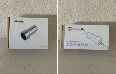 Lot Of 2 Car Adapter Chargers Archer Voltron Tek