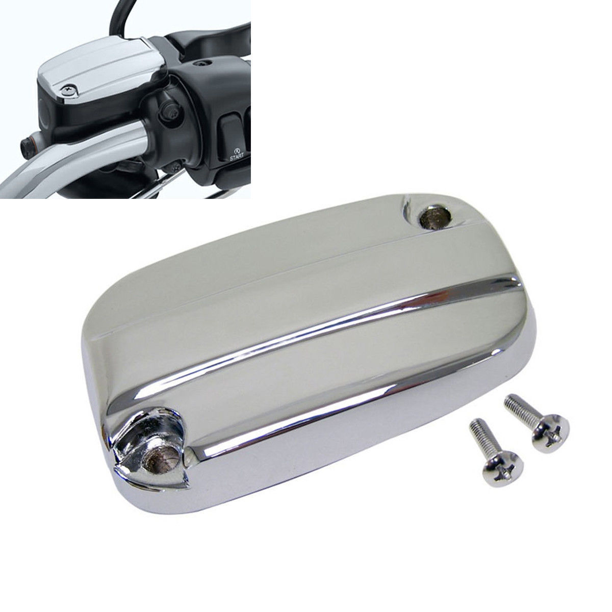 Chrome Brake Fluid Reservoir Cap For Harley Road King Electra Street