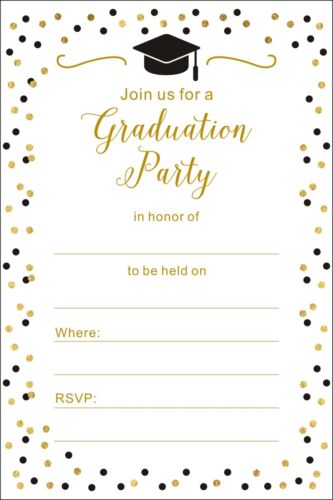 Shiningwise 25 Pack of Graduation Party Invitations with Envelopes for High S...