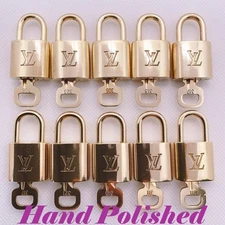 【 Near MIN 】 Louis Vuitton Padlock Keys 10Set Brass Gold Accessories Random Auth