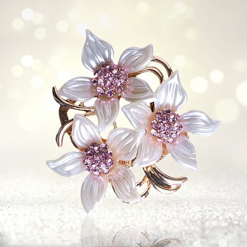 Silk Scarf Button Brooch Flower Breast Pin Elegant Flower Brooch Pin for Women - Picture 8 of 11