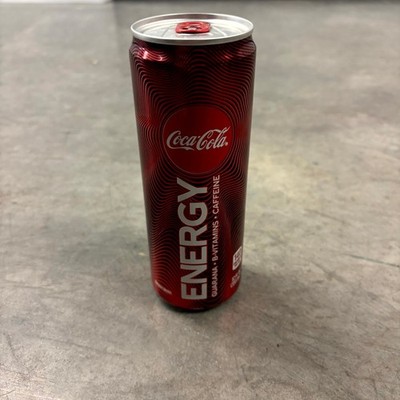 Coca-Cola Energy Drink Empty Can 12oz Red Black Guarana Collectible 2019
