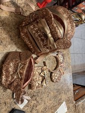 Disney Parks Rose Gold Sequin Loungefly Set  ...