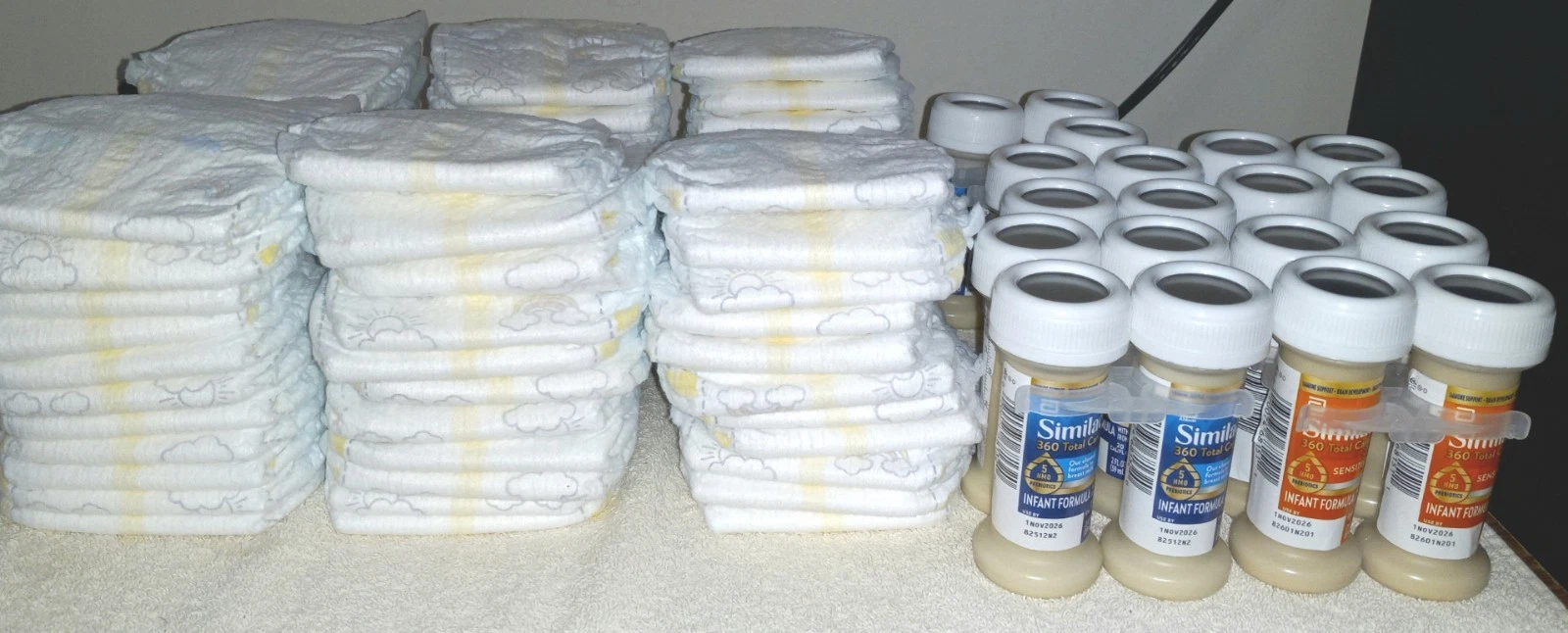 Pampers Newborn Diapers 66 Count Similac Total Care 10 Pc Sensitive 8 Pc Formula