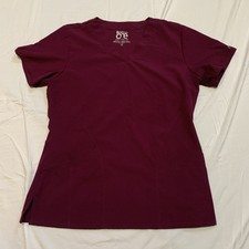 Woman  s Barco One Plum Purple Scrubs Medium Short Sleeve