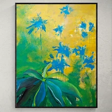 Original Painting. Acrylic on Art Paper. 8.5x11 Inches. 'Ochre Haze'