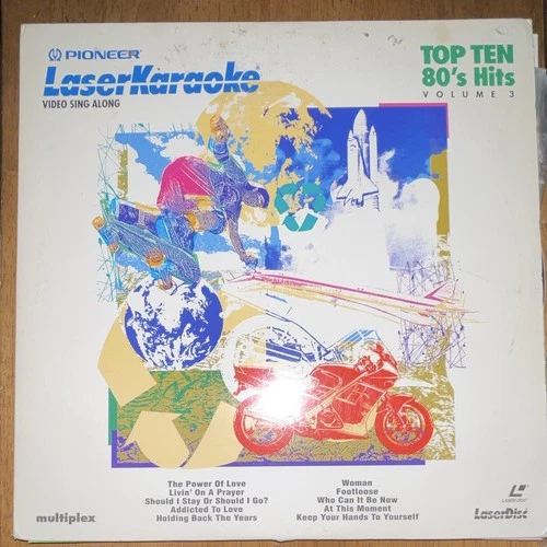 Top Ten 80's Hits Vol 3 LaserDisc (LD) Video Sing Along Karaoke English NR