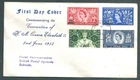 MUSCAT 1953 QE2 Coronation First Day Cover to Bahrain