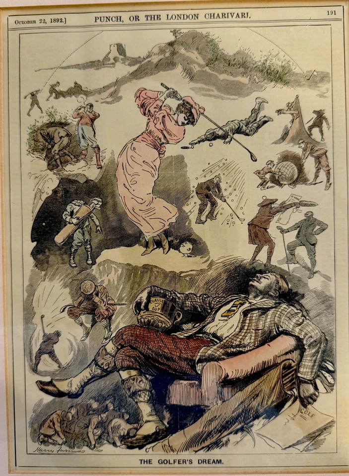 “The Golfers Dream” Punch, Or The London Charivari October 22, 1892, Collectors - Image 2 of 4