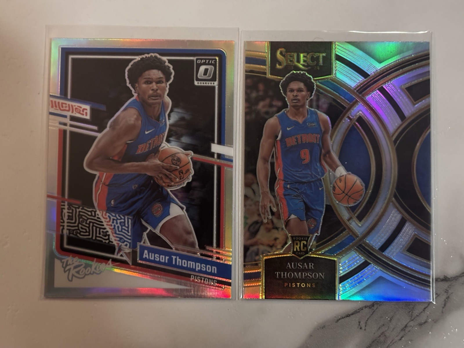2023-24 Panini Donruss Optic Ausar Thompson The Rookies Silver Prizm & Select