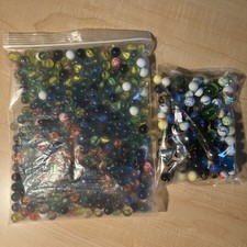 Vintage Lot Of Old Marbles- Over 7lbs. Mixed/unsorted W/shooters-over 175 pcs 
