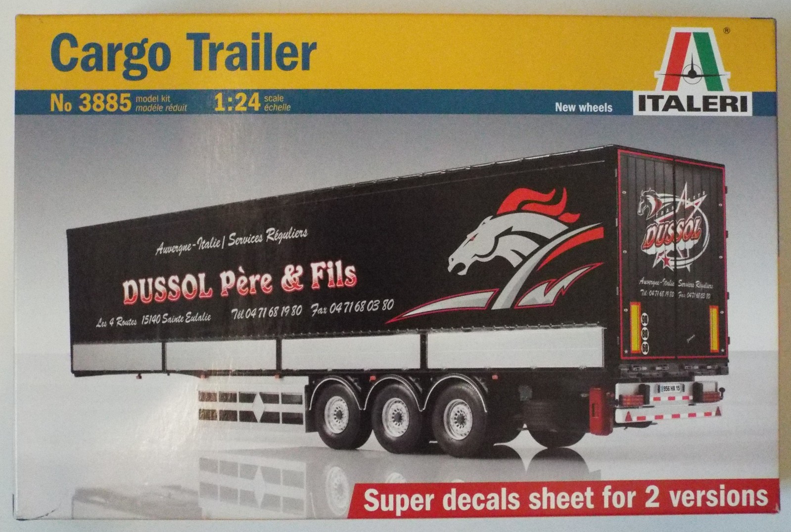 1/24 Cargo Trailer with Super Decals Italeri #3885 Factory S
