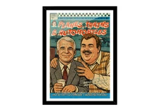 Planes, Trains &  Automobiles, Vintage Comic Art Print – Hughes Movie Poster A4