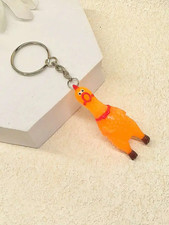 Mini Screaming Chicken Keychain Stress Relief Toy for Adults Car Bag Wallet Deco