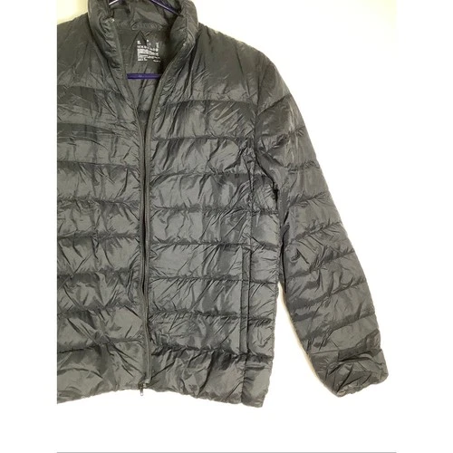 Muji Men's S Black Recycled Nylon Lightweight Down Puffer Jacket HR11-14 image 3