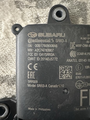 2019-2023 SUBARU ASCENT PASSENGER SIDE REAR BLIND SPOT RADAR MONITOR SENSOR OEM - Picture 3 of 5