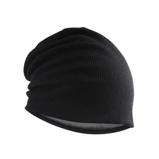Black Men Women Baggy Cap Slouch Oversize Hat Ski Beanie Winter Knit Warm I