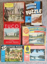 Lot Of 6 Vtg Jigsaw Puzzles Whitman Guild Tuco Deluxe Perfect Picture Fine Arts