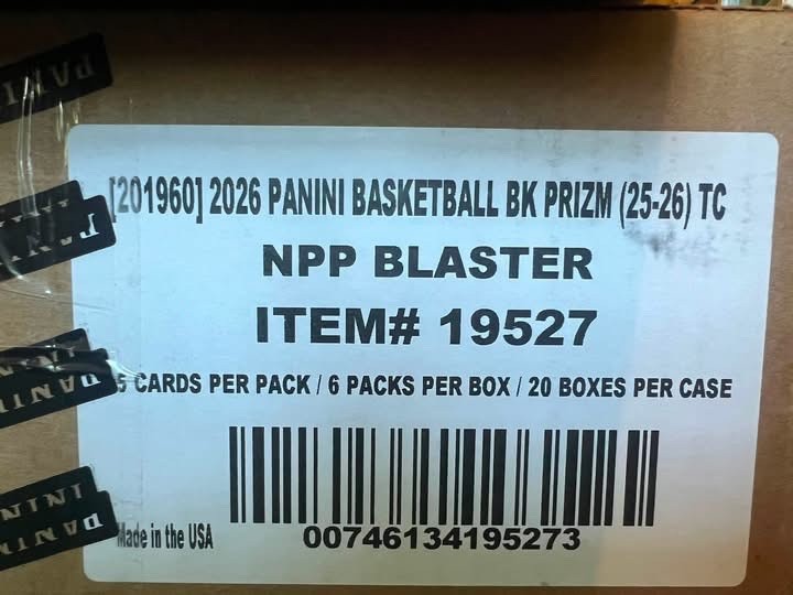 2025-26 Panini Prizm Basketball NBA Factory Sealed 20 Box Blaster Case QTY