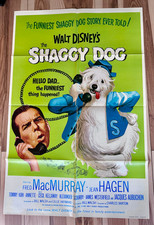 1967 Walt Disney The Shaggy Dog One Sheet Movie Poster 27x41 Fred MacMurray