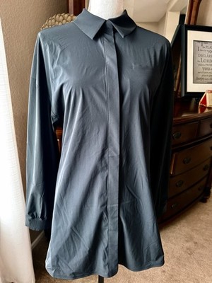 Nike 24.7 Perfect Stretch Women s Oversized Longsleeve Shirt L Black/Dark Grey