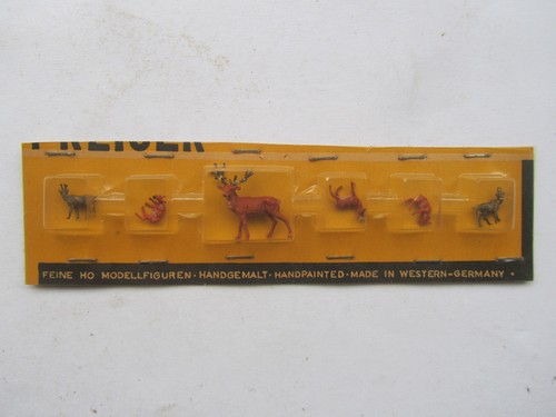 PRECIO S 2151/56 - H0 - AÑOS 60 - PINTADO A MANO - 6 animales del bosque en EMBALAJE ORIGINAL SIN USAR | Zustand: Neu