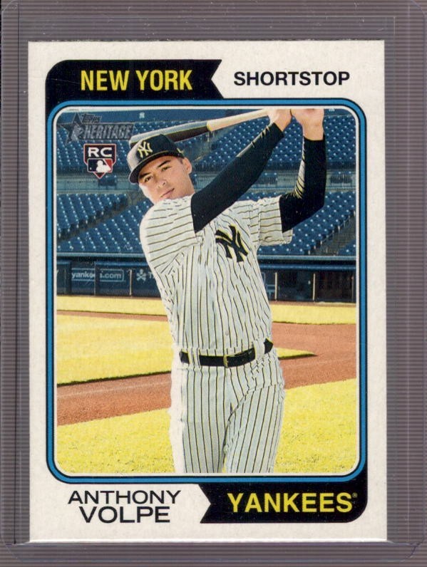 ANTHONY VOLPE 2023 Topps Heritage Base Short Print Rookie Variation SP RC #282