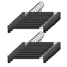 GUANJUNE Clothes Pants Hangers Space-Saving Skirt Holders & 360 ° Swivel Hooks