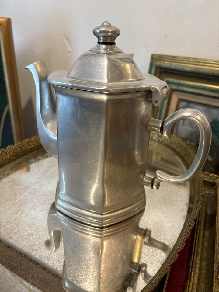 大号 Wilton Armetale Holloware Pewter Mulberry Hill 六角形咖啡壶 9.5 — 第 4/4 张图片