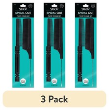 3 pack Sleek Twist Comb/Rat Tail Comb Set