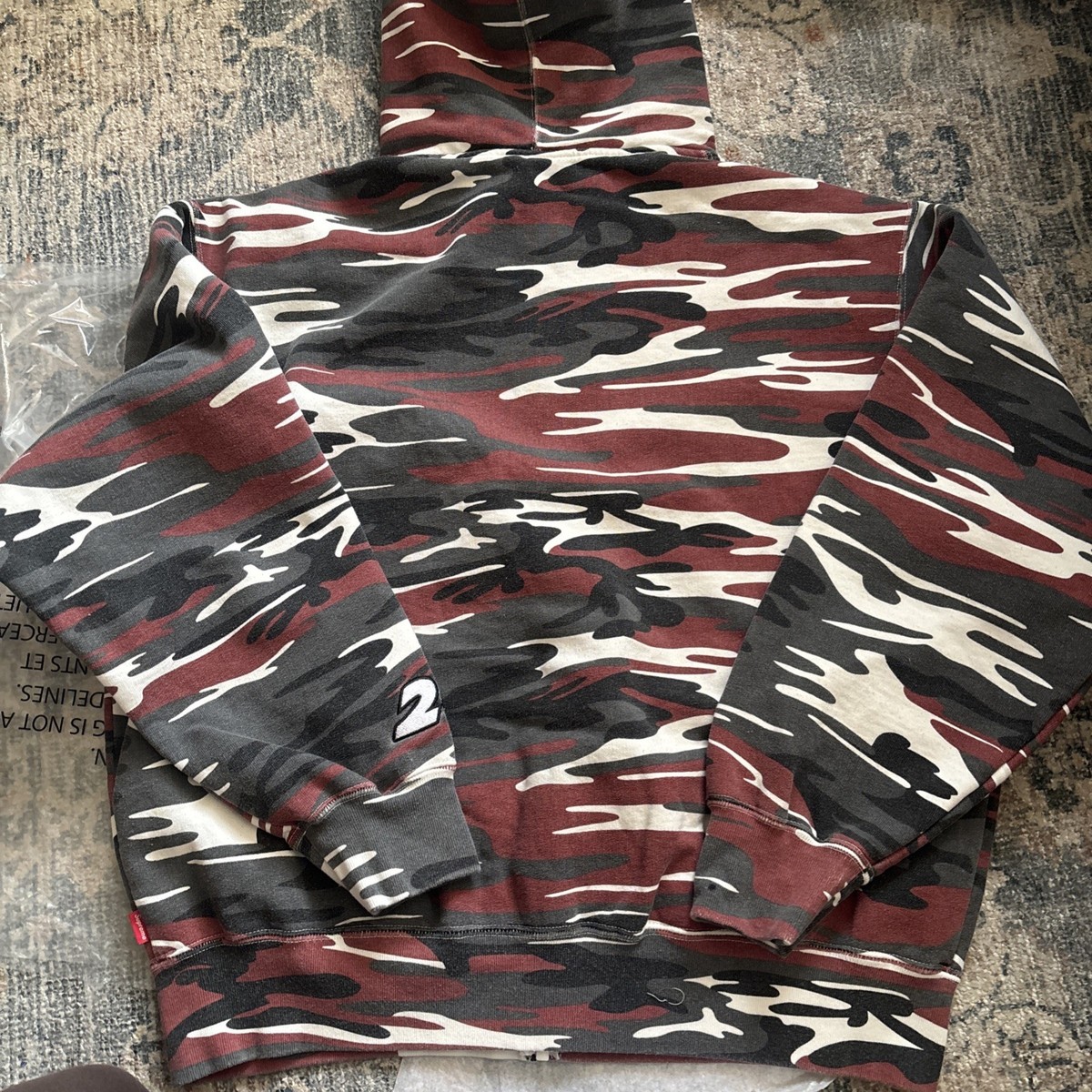 Supreme Performance Zip Up Hooded Sz small Sweatshirt Red Camo