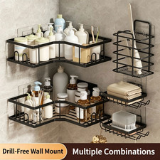 5-Pack Shower Caddy Adhesive Bathroom Organizer No Drilling Wall Mounted Rack
