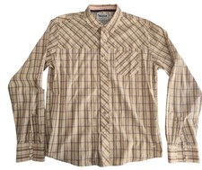 Levi s Men s XL Western Cowboy Plaid Shirt Pearl Snap Long Sleeve Casual Rodeo