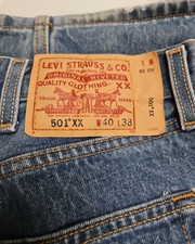 Vintage 2006 501XX Levis button fly jeans W40 L38